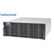 Eonstor DS 3024G Storage Infortrend 24 baias | host board SAS, FC e Gigabit Ethernet | até 384 TB