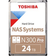 Toshiba N300 PRO NAS de 24 TB - 3.5" - HDWG82EXZSTB - SATA3 - 7200 RPM - 1024 Mb cache  